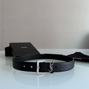 Ysl Belt Saint Laurent 70 cm Black